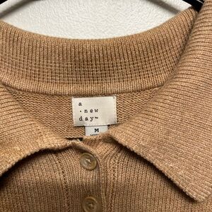 A New Day Women's Camel Cowl Neck Sweater